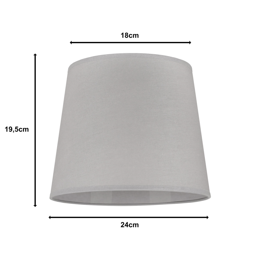 Duolla - Tienidlo k stolnej lampe CLASSIC M E27 pr. 24 cm šedá