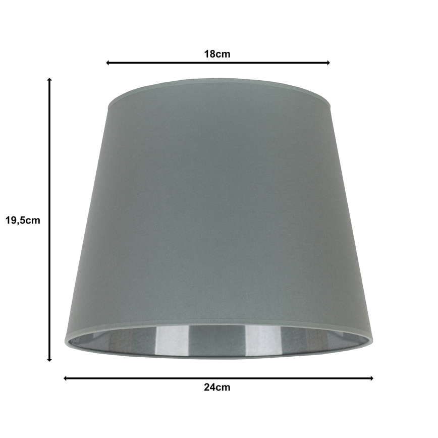 Duolla - Tienidlo k stolnej lampe CLASSIC M E27 pr. 24 cm šedá