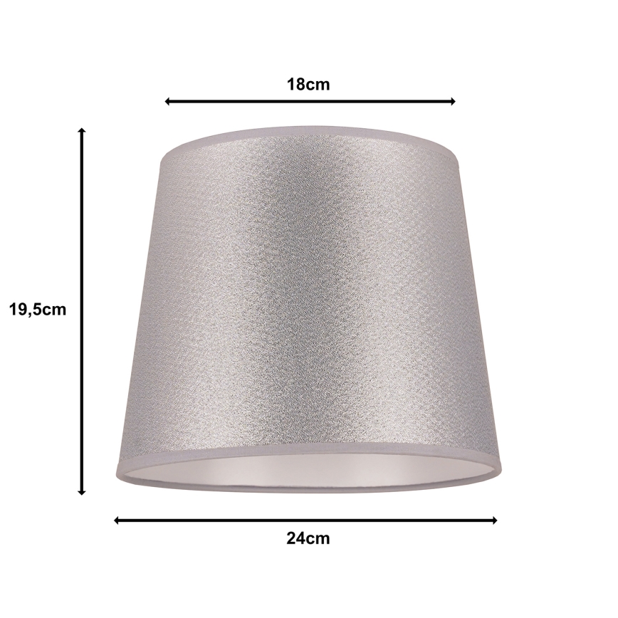 Duolla - Tienidlo k stolnej lampe CLASSIC M E27 pr. 24 cm strieborná
