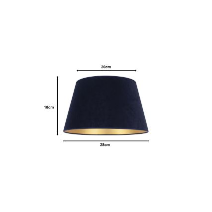 Duolla - Tienidlo k stolnej lampe CONE M E27 pr. 28 cm modrá