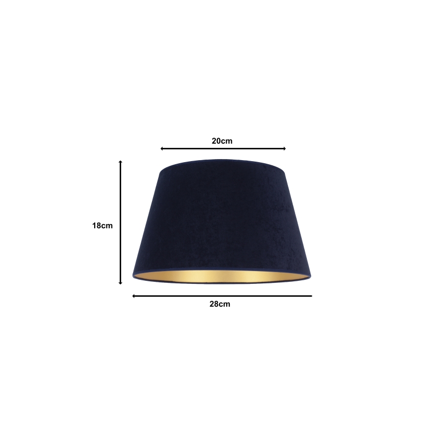 Duolla - Tienidlo k stolnej lampe CONE M E27 pr. 28 cm modrá
