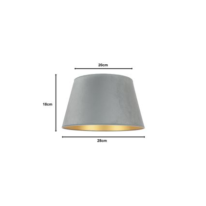 Duolla - Tienidlo k stolnej lampe CONE M E27 pr. 28 cm šedá