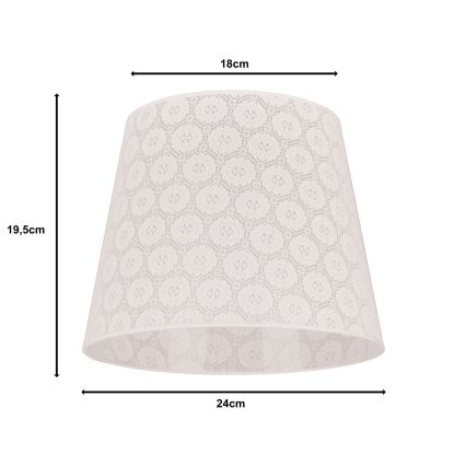 Duolla - Tienidlo k stolný lampě CLASSIC M E27 pr. 24 cm biela