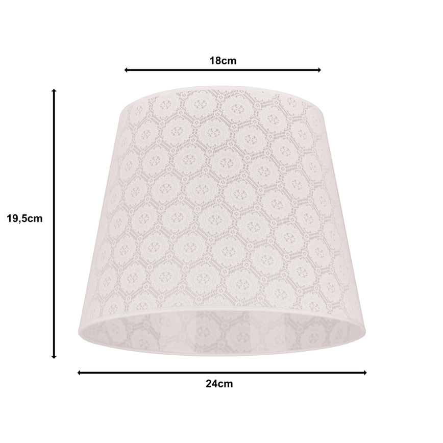 Duolla - Tienidlo k stolný lampě CLASSIC M E27 pr. 24 cm biela