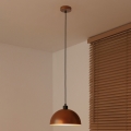 Duolla - Závesné svietidlo na lanku IRONLINE 1xE27/15W/230V pr. 27 cm medená/čierna