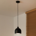 Duolla - Závesné svietidlo na lanku IRONLINE 1xE27/15W/230V priemer 17 cm čierna