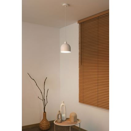 Duolla - Závesný luster na kábli IRONLINE 1xE27/15W/230V pr. 17 cm biely