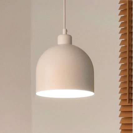 Duolla - Závesný luster na kábli IRONLINE 1xE27/15W/230V pr. 17 cm biely