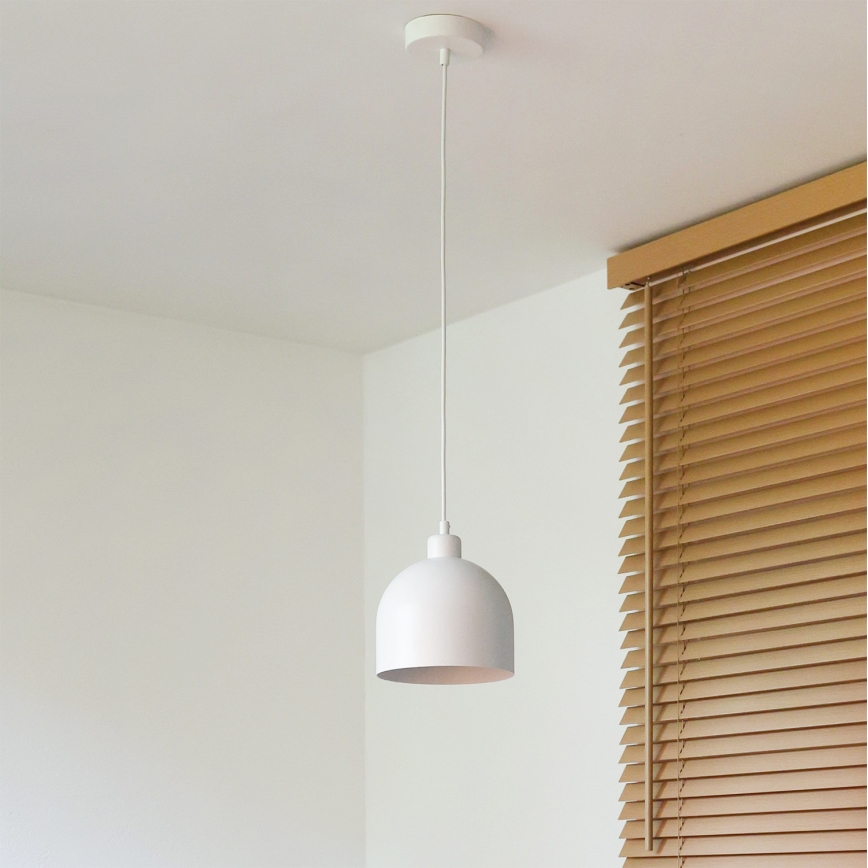 Duolla - Závesný luster na kábli IRONLINE 1xE27/15W/230V pr. 17 cm biely