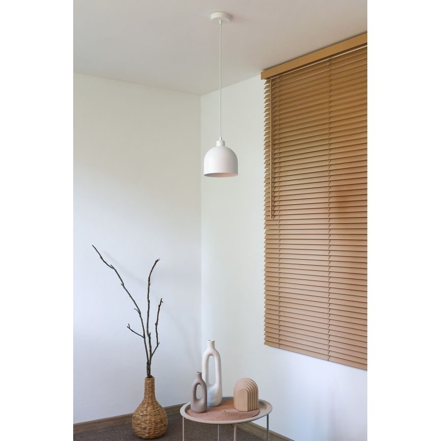 Duolla - Závesný luster na kábli IRONLINE 1xE27/15W/230V pr. 17 cm biely