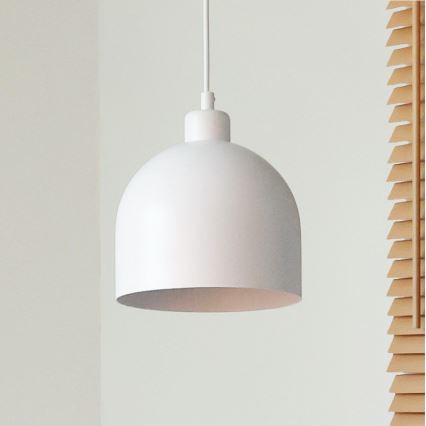 Duolla - Závesný luster na kábli IRONLINE 1xE27/15W/230V pr. 17 cm biely