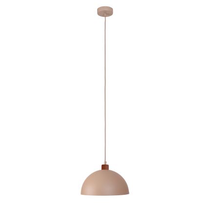 Duolla - Závesný luster na lanku IRONLINE 1xE27/15W/230V priemer 27 cm béžový/medený