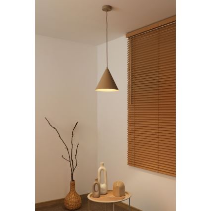 Duolla - Závesný luster na lanku IRONLINE 1xG9/3W/230V priemer 25 cm béžový