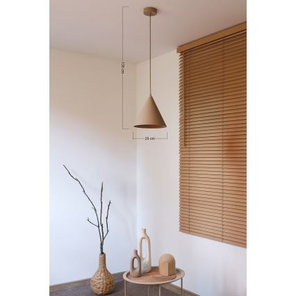 Duolla - Závesný luster na lanku IRONLINE 1xG9/3W/230V priemer 25 cm béžový