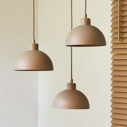Duolla - Závesný luster na lanku IRONLINE 3xE27/15W/230V béžový