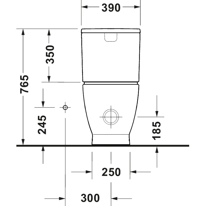 Duravit 20600900002 - kombinované WC D-CODE keramika/lesklá biela