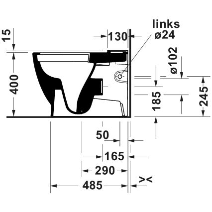 Duravit 20600900002 - kombinované WC D-CODE keramika/lesklá biela