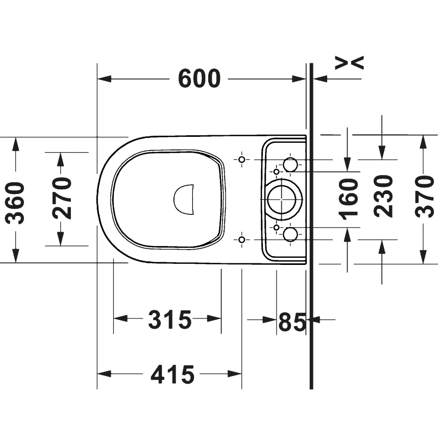 Duravit 20600900002 - kombinované WC D-CODE keramika/lesklá biela
