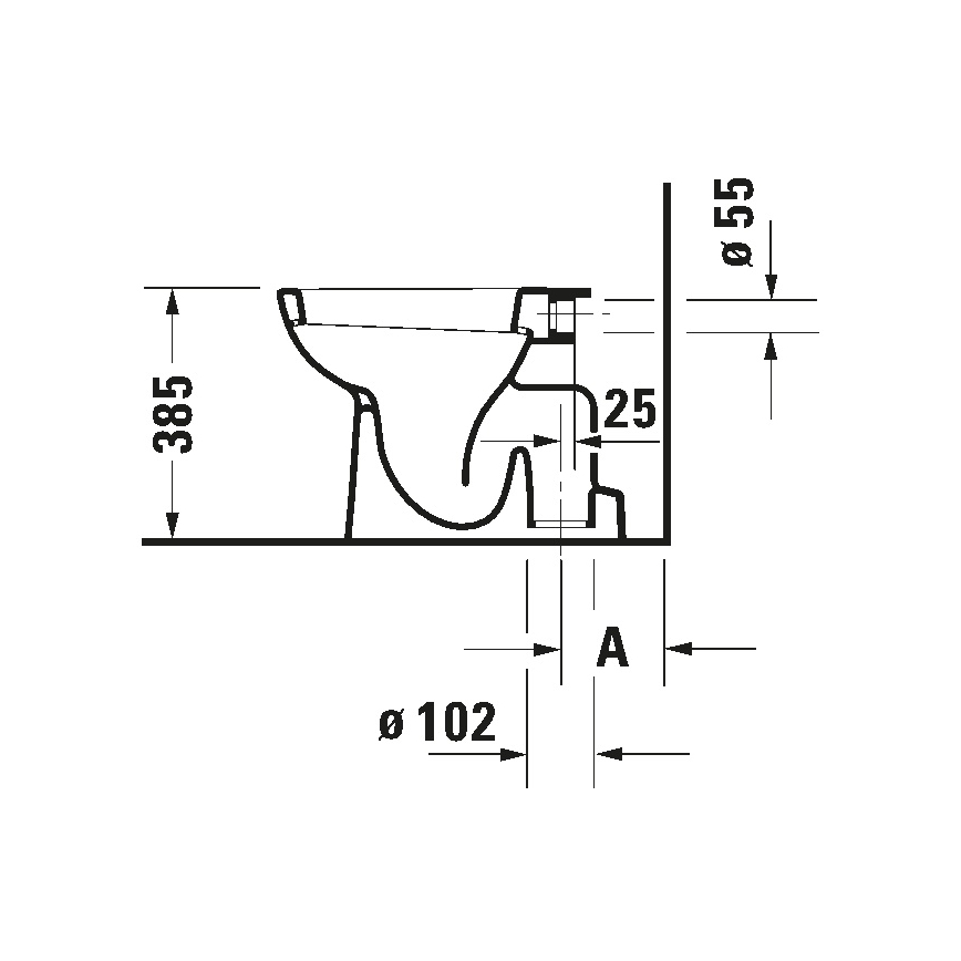 Duravit 21100100002 - Voľne stojace WC D-CODE keramika/lesklá biela