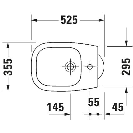 Duravit 22371000002 - Stojací bidet D-CODE 35,5x52,5 cm keramika/lesklá biela