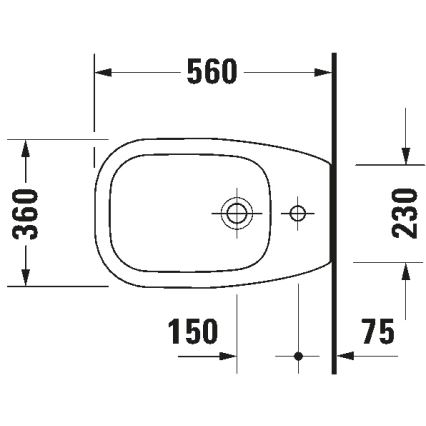 Duravit 22411000002 - Voľne stojaci bidet D-CODE 35,5x52,5 cm keramika/lesklá biela