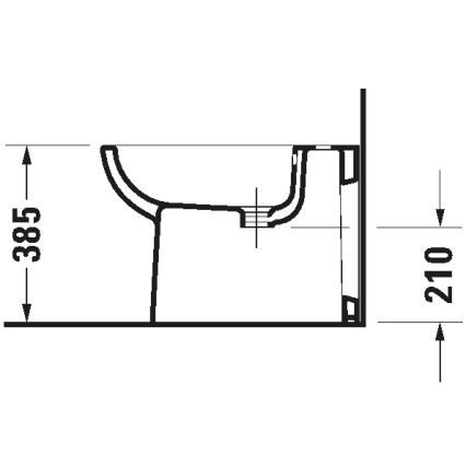 Duravit 22411000002 - Voľne stojaci bidet D-CODE 35,5x52,5 cm keramika/lesklá biela