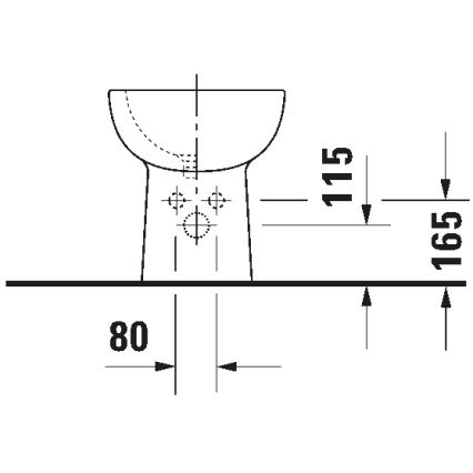 Duravit 22411000002 - Voľne stojaci bidet D-CODE 35,5x52,5 cm keramika/lesklá biela