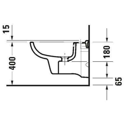 Duravit 22571500002 - Závesný bidet D-CODE keramika/lesklá biela