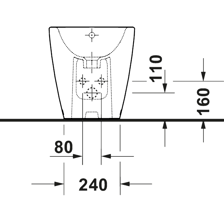 Duravit 2294100000 - Voľne stojací bidet D-NEO keramika/lesklá biela