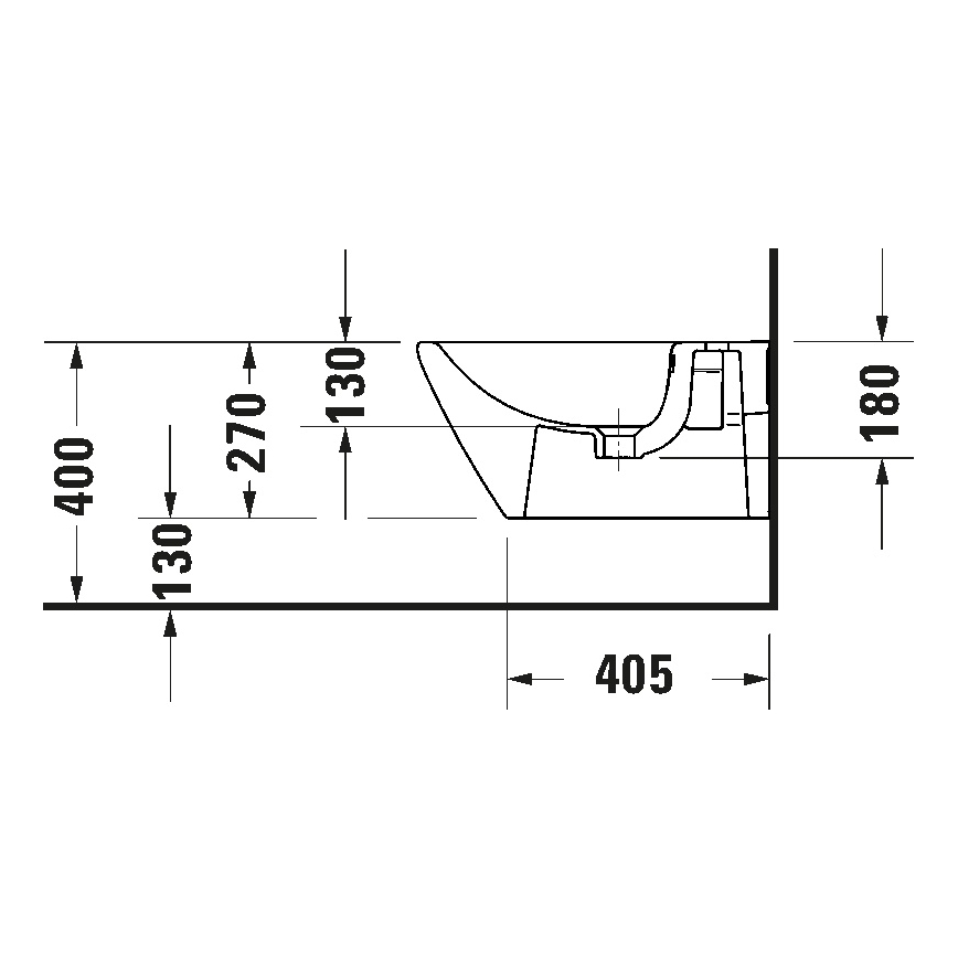 Duravit 2294150000 - Závesný bidet D-NEO keramika/lesklá biela