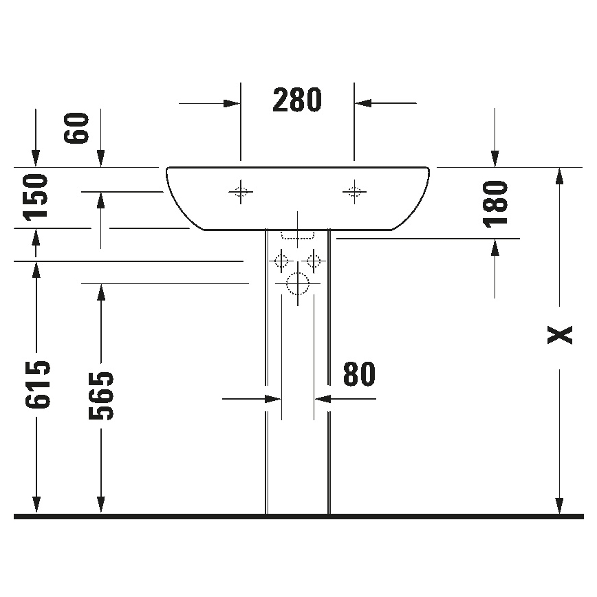 Duravit 23106500002 - Závesné umývadlo D-CODE 65x50 cm keramika/lesklá biela