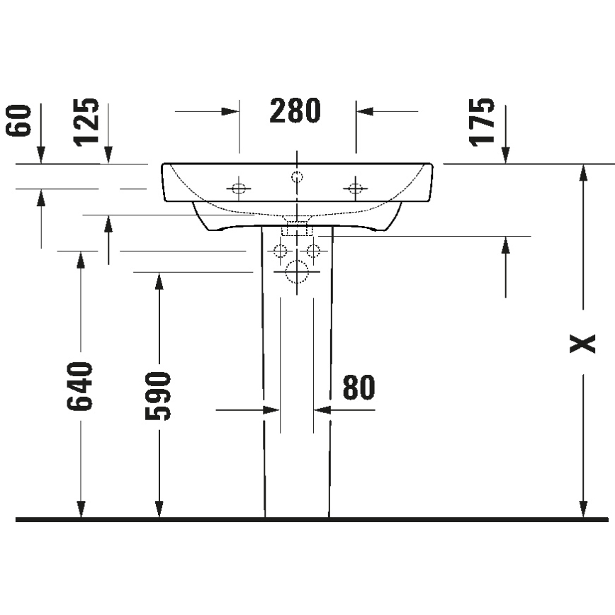 Duravit 23756500002 - Závesné umývadlo D-NEO 65x46 cm keramika/lesklá biela
