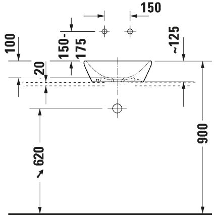 Duravit 2397400070 - Umývadlo na dosku D-NEO 40x40 cm keramika/lesklá biela