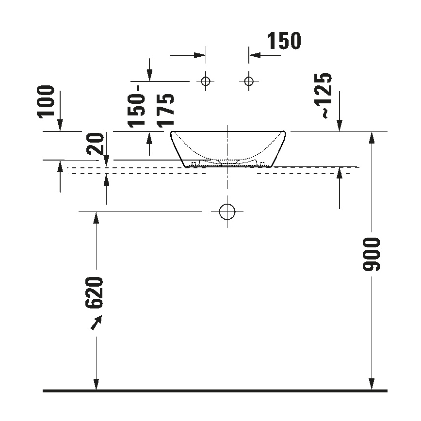 Duravit 2397400070 - Umývadlo na dosku D-NEO 40x40 cm keramika/lesklá biela