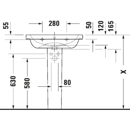 Duravit 23996500002 - Závesné umývadlo D-CODE 65x48 cm keramika/lesklá biela
