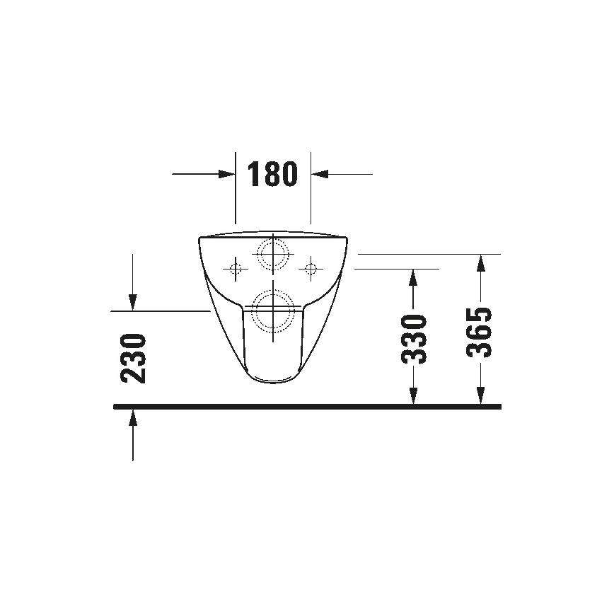 Duravit 25700920002 - Závesné bezokrajové WC D-CODE, keramika / lesklá biela