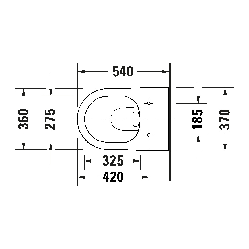 Duravit 29030900212 - Závesné WC Rimless D-CODE keramika/lesklá biela