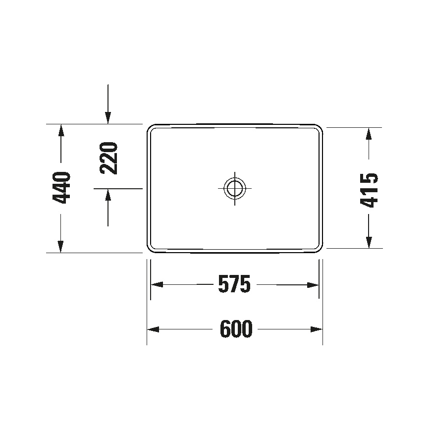 Duravit 358600079 - Zapustené umývadlo D-NEO 60x44 cm keramika/lesklá biela