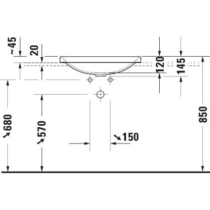 Duravit 358600079 - Zapustené umývadlo D-NEO 60x44 cm keramika/lesklá biela
