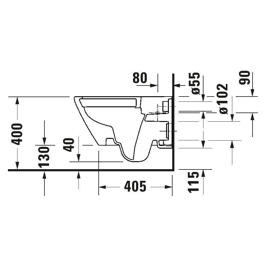 Duravit 49030900B2 - Závesné WC so sedátkom D-CODE keramika/lesklá biela