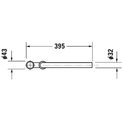 Duravit 50260000 - Umyvadlový sifón UNIVERSAL lesklý chróm