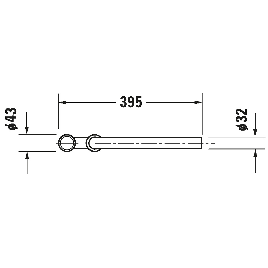 Duravit 50260000 - Umyvadlový sifón UNIVERSAL lesklý chróm