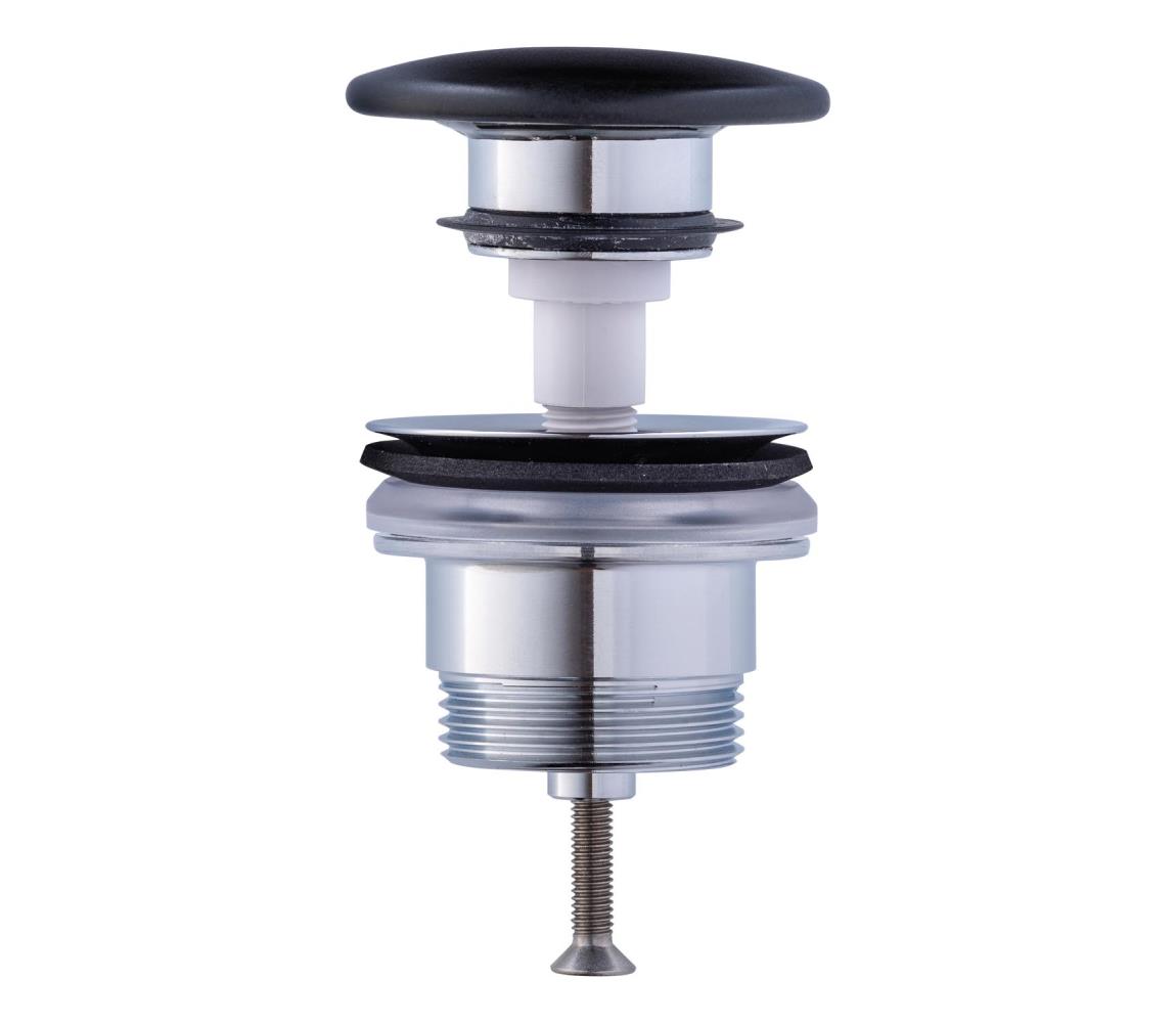 Duravit 50791300 - Umývadlová výpusť PUSH-OPEN priemer 6,5 cm matný antracit 0050791300