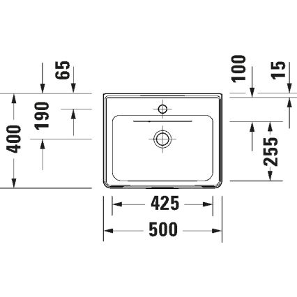 Duravit 742500000 - Závesné umývadlo D-NEO 50x40 cm keramika/lesklá biela