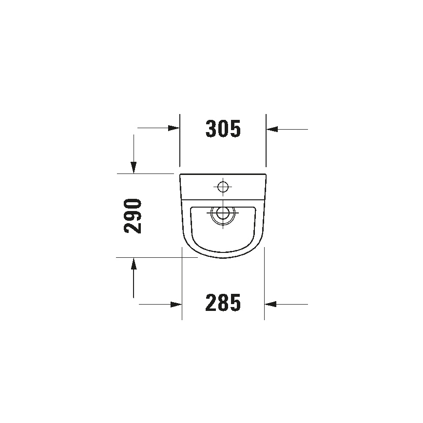 Duravit 828300000 - Pisoár Rimless D-CODE, horný prívod, zadný odpad, keramika, lesklá biela