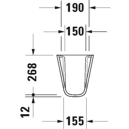 Duravit 8571800002 - Kryt na sifón D-CODE 30x26,8 cm keramika/lesklá biela
