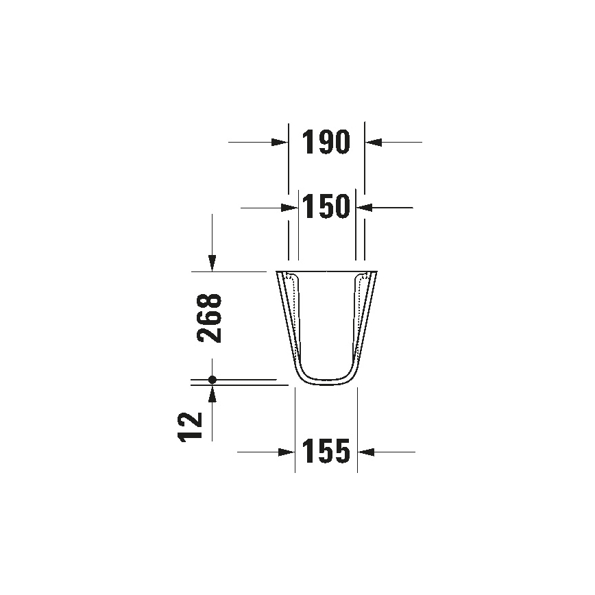 Duravit 8571800002 - Kryt na sifón D-CODE 30x26,8 cm keramika/lesklá biela