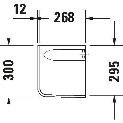 Duravit 8571800002 - Kryt na sifón D-CODE 30x26,8 cm keramika/lesklá biela