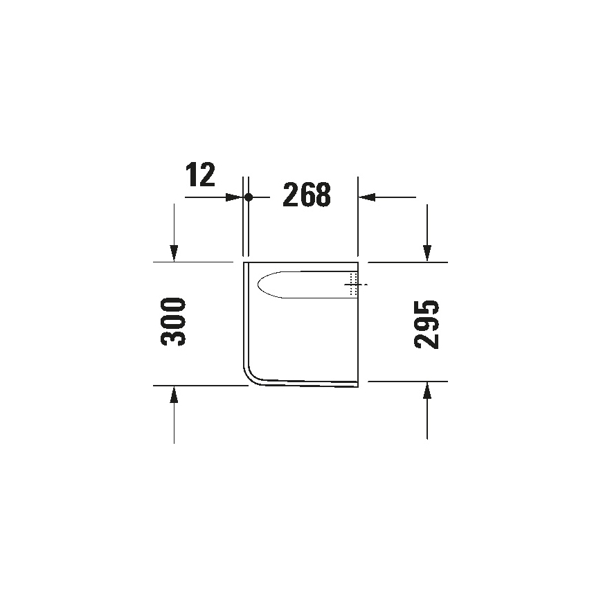 Duravit 8571800002 - Kryt na sifón D-CODE 30x26,8 cm keramika/lesklá biela