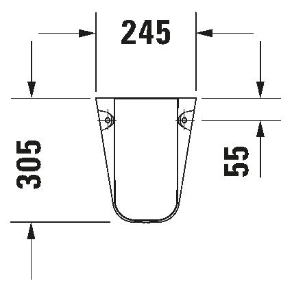 Duravit 8571800002 - Kryt na sifón D-CODE 30x26,8 cm keramika/lesklá biela